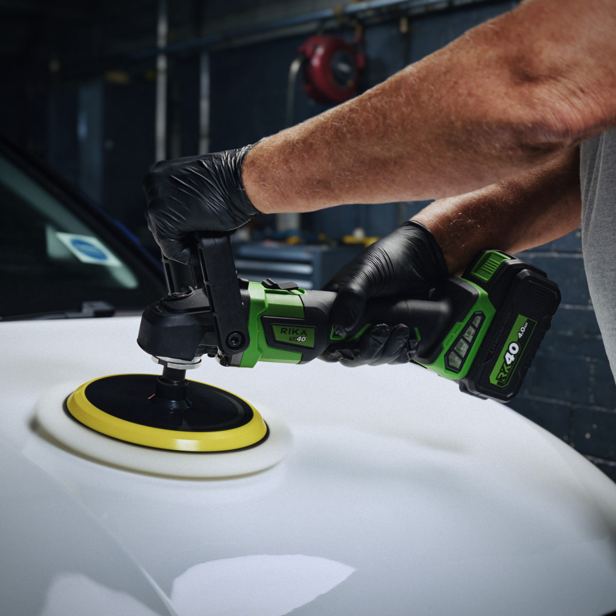 Rikä RK40 40V Cordless Rotary Car Polisher | 180mm Pad | Brushless Motor | Body Only